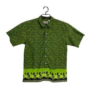 Intrinsic Hawaiin shirt Junior short sleeve green size L 14/16